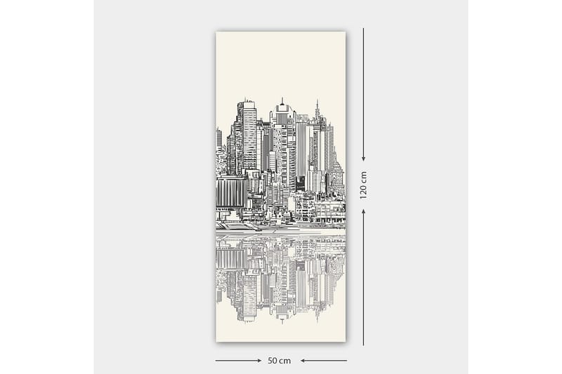 Canvasbilde DKY Cities & Countries Flerfarget - 50x120 cm - Innredning - Bilder & kunst - Lerretsbilder