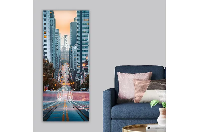 Canvasbilde DKY Cities & Countries Flerfarget - 50x120 cm - Innredning - Bilder & kunst - Lerretsbilder
