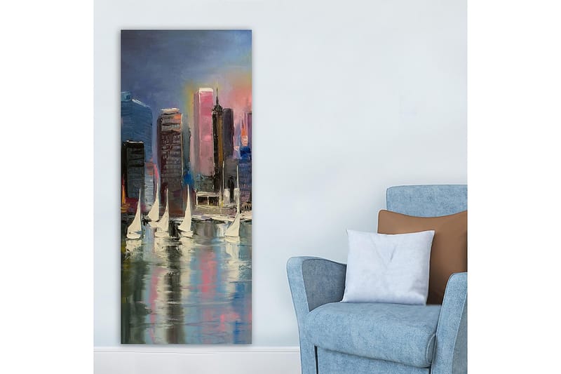 Canvasbilde DKY Cities & Countries Flerfarget - 50x120 cm - Innredning - Bilder & kunst - Lerretsbilder