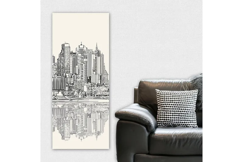 Canvasbilde DKY Cities & Countries Flerfarget - 50x120 cm - Innredning - Bilder & kunst - Lerretsbilder