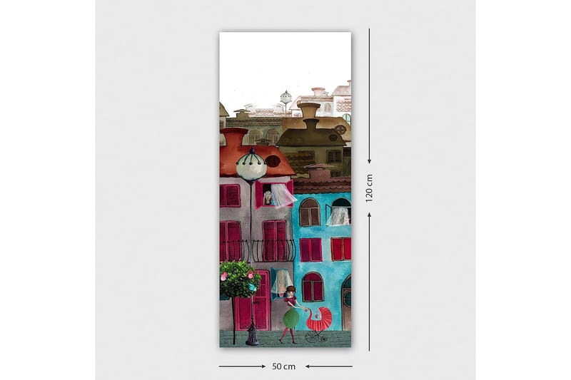 Canvasbilde DKY Cities & Countries Flerfarget - 50x120 cm - Innredning - Bilder & kunst - Lerretsbilder