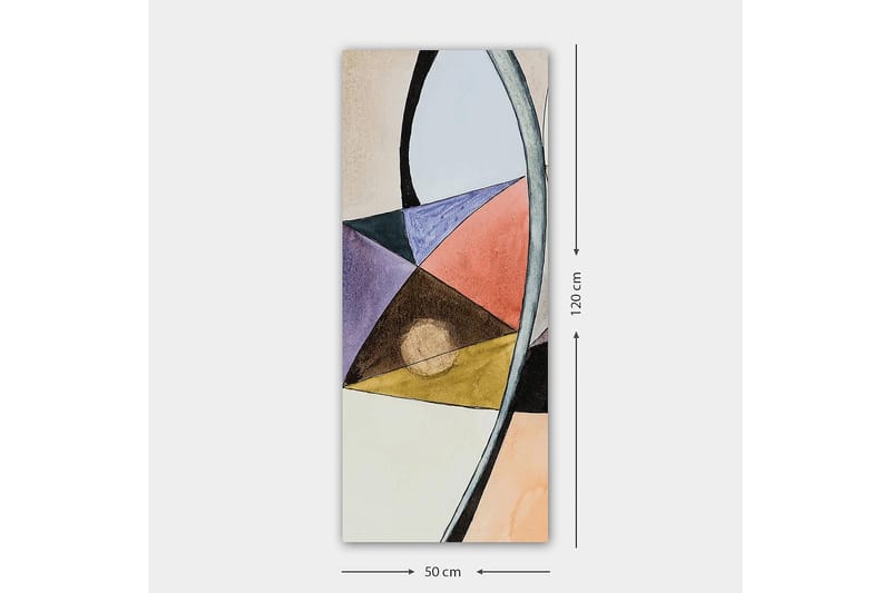 Canvasbilde DKY Geometric Flerfarget - 50x120 cm - Innredning - Bilder & kunst - Lerretsbilder