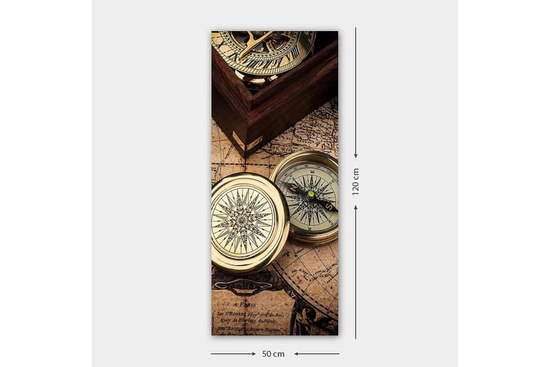 Canvasbilde DKY Map Flerfarget - 50x120 cm - Innredning - Bilder & kunst - Lerretsbilder