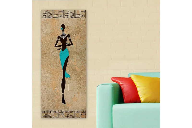 Canvasbilde DKY World Cultures Flerfarget - 50x120 cm - Innredning - Bilder & kunst - Lerretsbilder