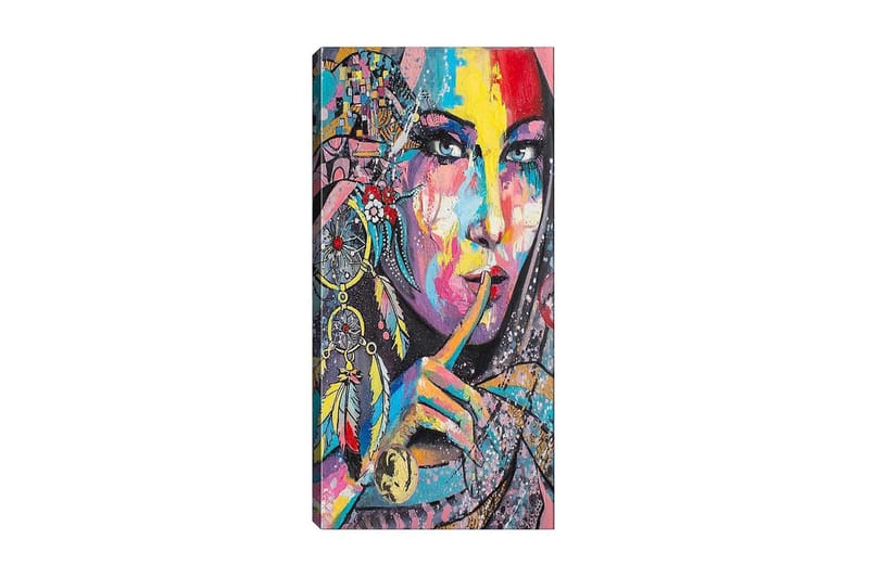Canvasbilde DKY People Flerfarget - 50x120 cm - Innredning - Bilder & kunst - Lerretsbilder