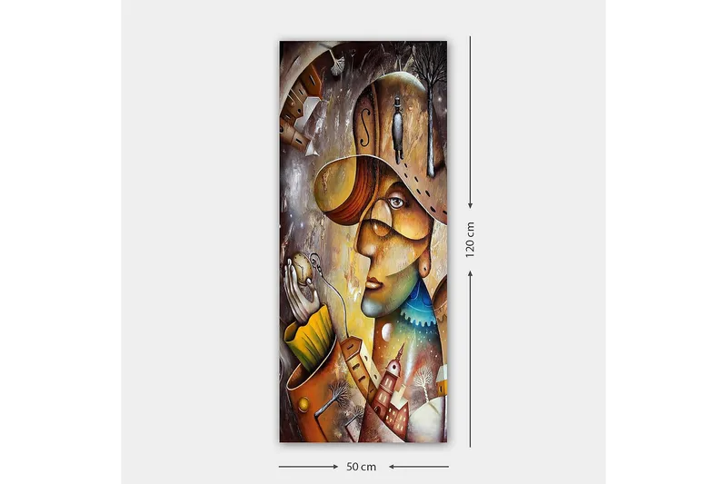 Canvasbilde DKY People Flerfarget - 50x120 cm - Innredning - Bilder & kunst - Lerretsbilder