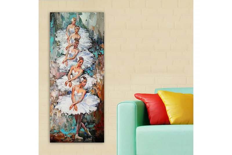 Canvasbilde DKY People Flerfarget - 50x120 cm - Innredning - Bilder & kunst - Lerretsbilder