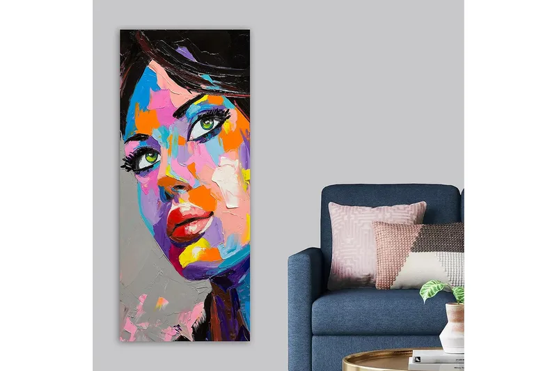 Canvasbilde DKY People Flerfarget - 50x120 cm - Innredning - Bilder & kunst - Lerretsbilder