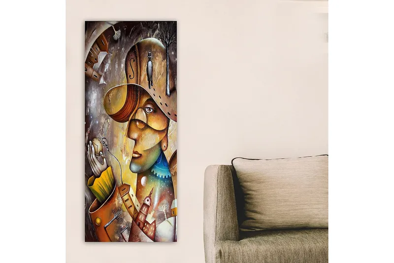 Canvasbilde DKY People Flerfarget - 50x120 cm - Innredning - Bilder & kunst - Lerretsbilder