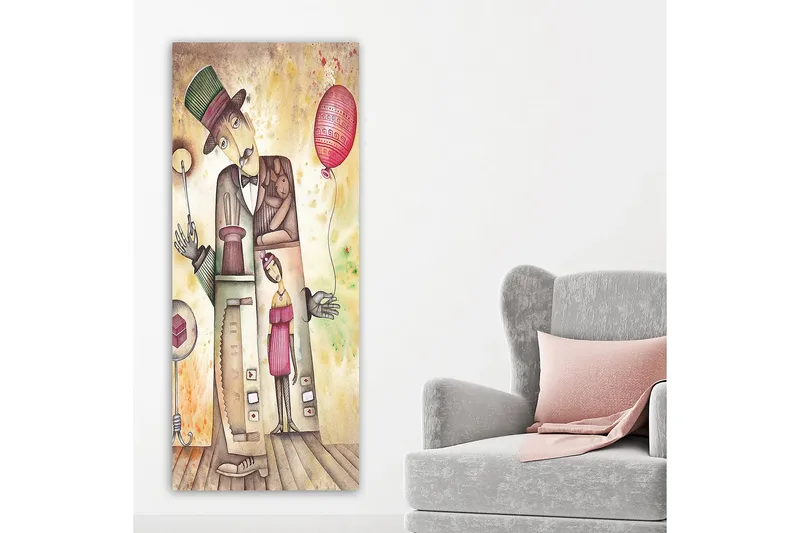 Canvasbilde DKY People Flerfarget - 50x120 cm - Innredning - Bilder & kunst - Lerretsbilder