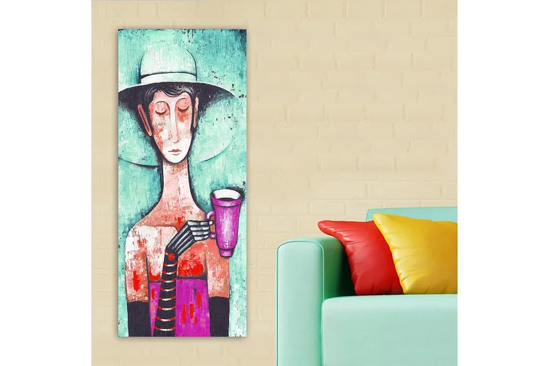 Canvasbilde DKY People Flerfarget - 50x120 cm - Innredning - Bilder & kunst - Lerretsbilder