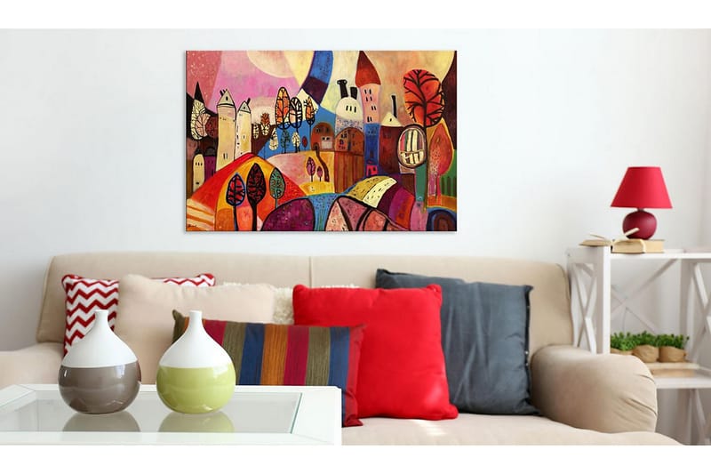 Canvasbilde Fargerik by 90x60 cm - Artgeist sp. z o. o. - Innredning - Bilder & kunst - Lerretsbilder
