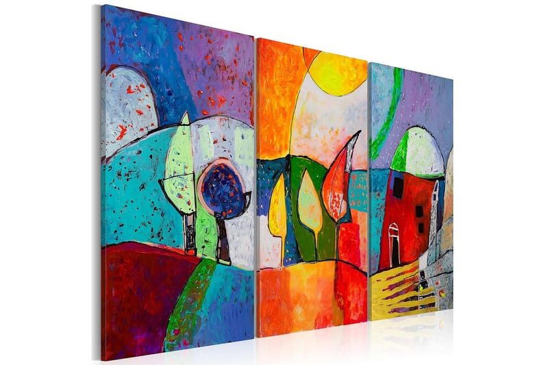 Canvasbilde Fargerikt landskap 120x80 cm - Artgeist sp. z o. o. - Innredning - Bilder & kunst - Lerretsbilder