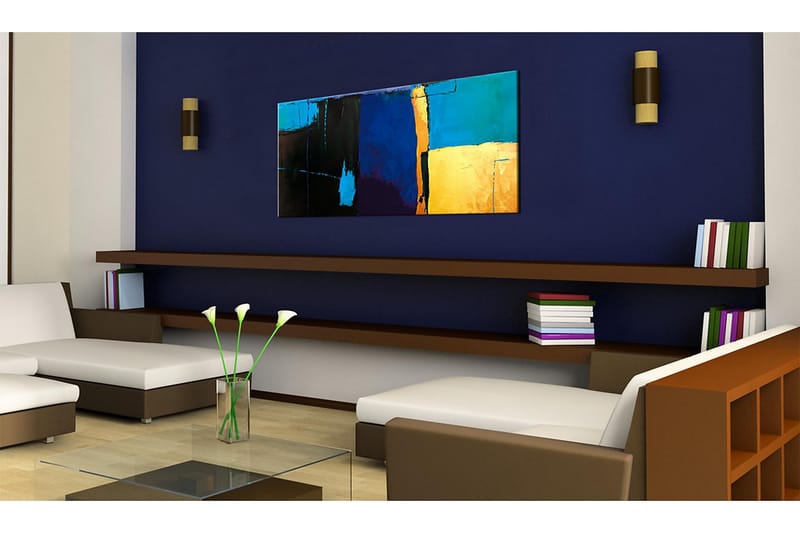 Canvasbilde Fascinasjon den blå fargen 100x40 cm - Artgeist sp. z o. o. - Innredning - Bilder & kunst - Lerretsbilder