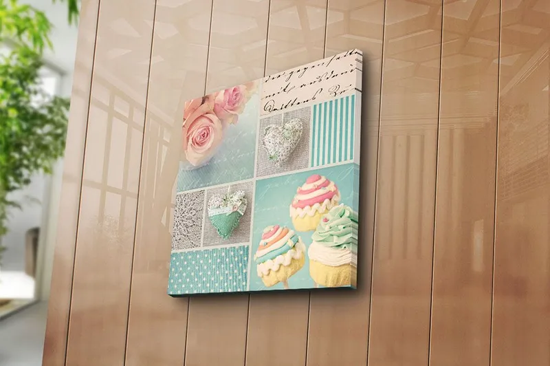 Canvasbilde Flerfarget - 44x54 cm - Innredning - Bilder & kunst - Lerretsbilder