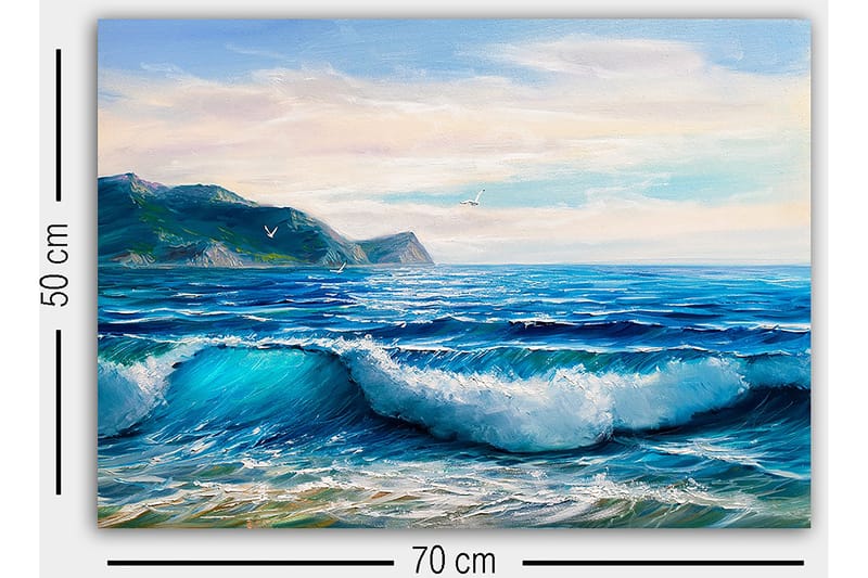Canvasbilde Flerfarget - 55x07 cm - Innredning - Bilder & kunst - Lerretsbilder
