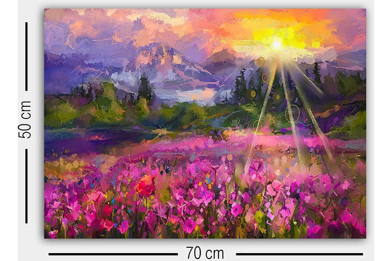 Canvasbilde Flerfarget - 55x07 cm - Innredning - Bilder & kunst - Lerretsbilder