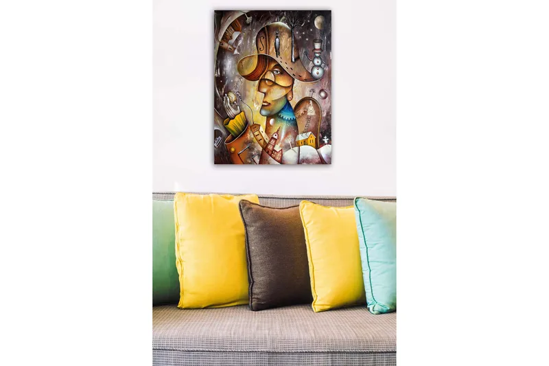 Canvasbilde Flerfarget - 55x07 cm - Innredning - Bilder & kunst - Lerretsbilder