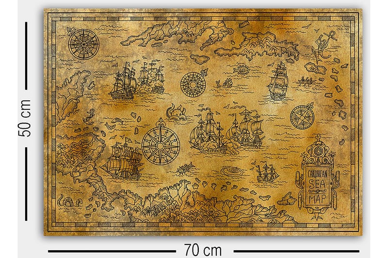 Canvasbilde Flerfarget - 55x07 cm - Innredning - Bilder & kunst - Lerretsbilder