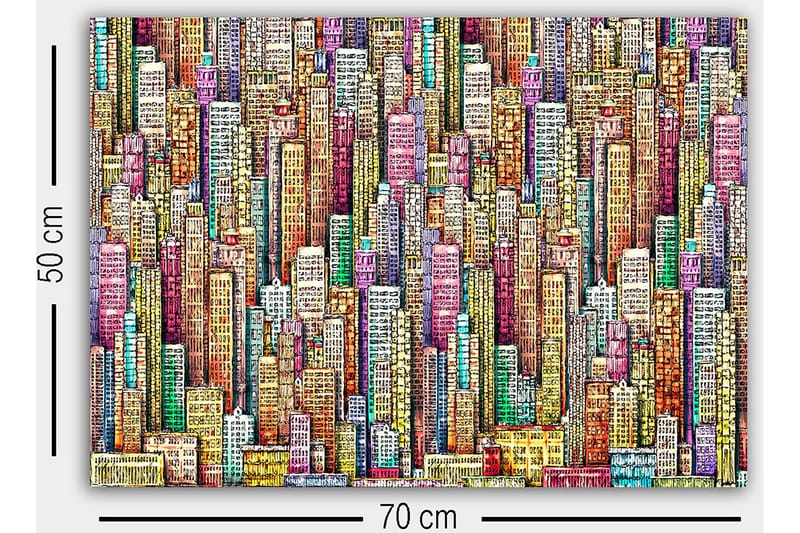 Canvasbilde Flerfarget - 55x07 cm - Innredning - Bilder & kunst - Lerretsbilder