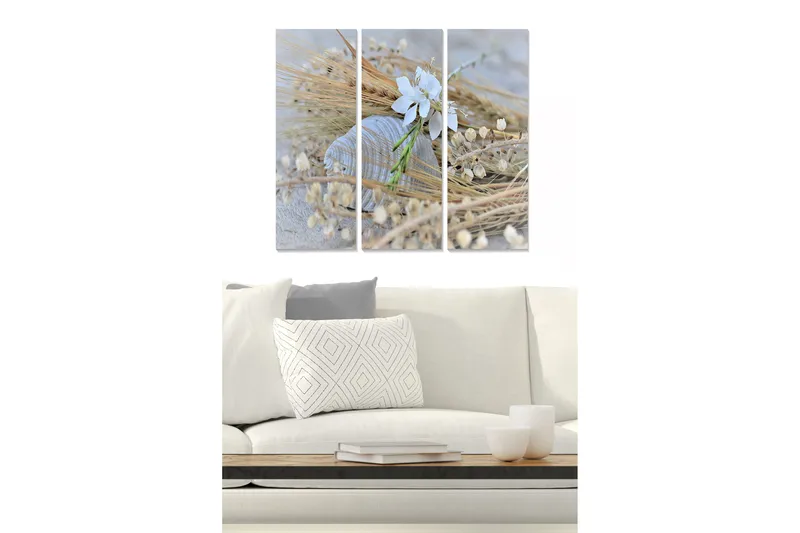 Canvasbilde Floral 3-pk flerfarget, 22x05 cm