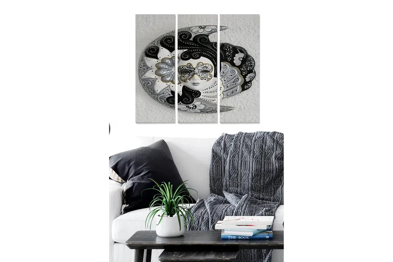 Canvasbilde Floral 3-pk flerfarget, 22x05 cm