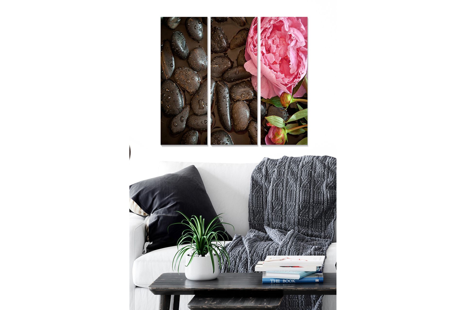Canvasbilde Floral 3-pk flerfarget - 22x05 cm - Innredning - Bilder & kunst - Lerretsbilder