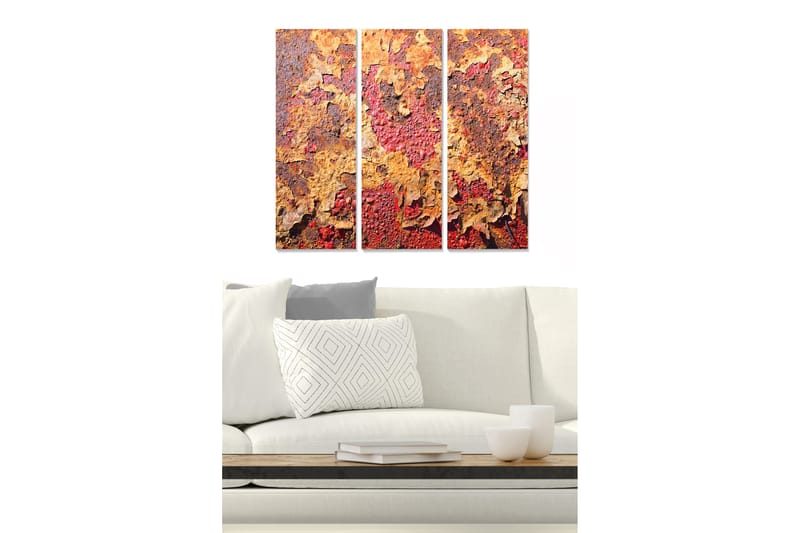 Canvasbilde Floral 3-pk flerfarget - 22x05 cm - Innredning - Bilder & kunst - Lerretsbilder