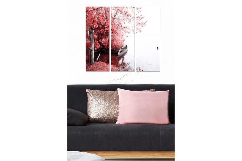 Canvasbilde Floral 3-pk flerfarget - 22x05 cm - Innredning - Bilder & kunst - Lerretsbilder