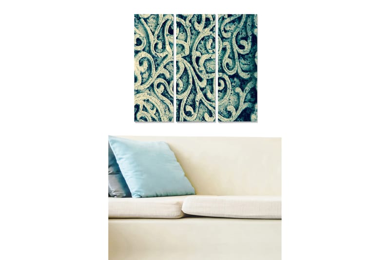 Canvasbilde Floral 3-pk flerfarget - 22x05 cm - Innredning - Bilder & kunst - Lerretsbilder