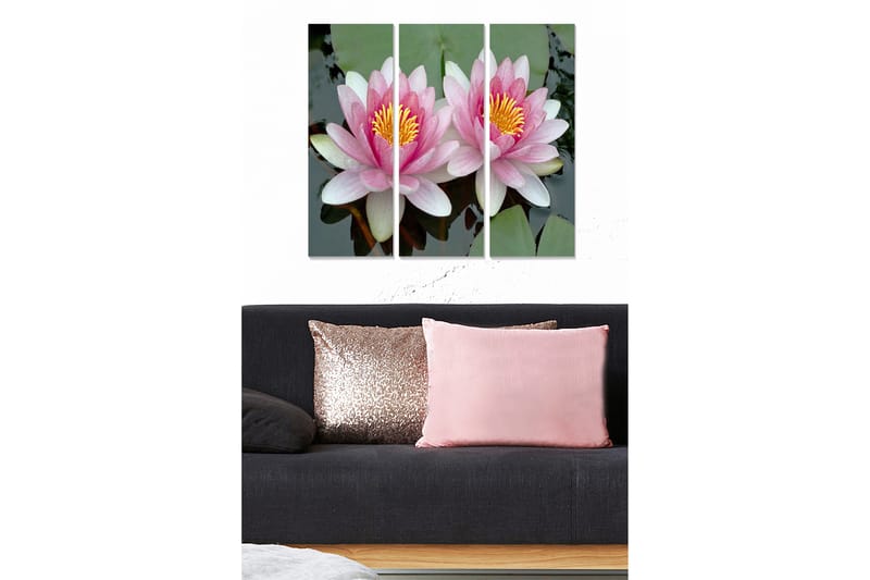 Canvasbilde Floral 3-pk flerfarget - 22x05 cm - Innredning - Bilder & kunst - Lerretsbilder