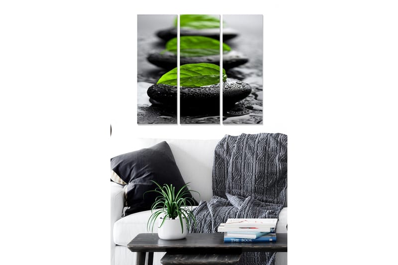 Canvasbilde Floral 3-pk flerfarget - 22x05 cm - Innredning - Bilder & kunst - Lerretsbilder