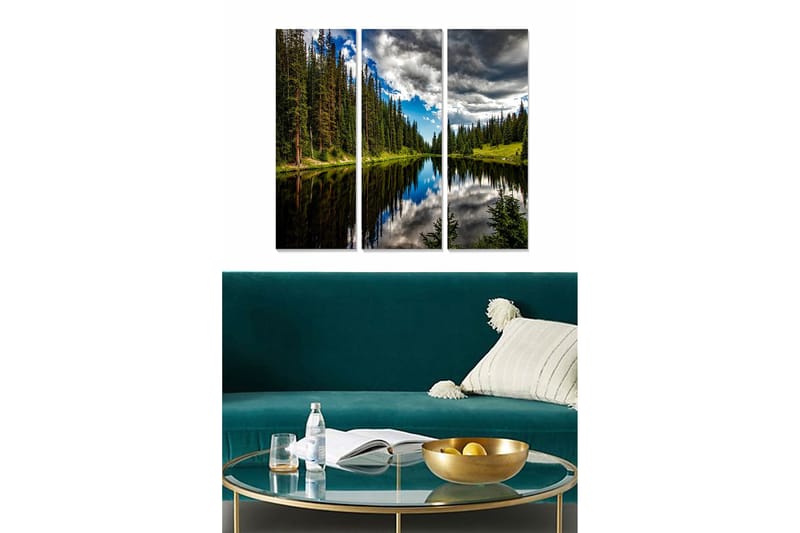 Canvasbilde Floral 3-pk flerfarget, 22x05 cm