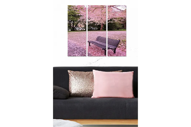 Canvasbilde Floral 3-pk flerfarget, 22x05 cm