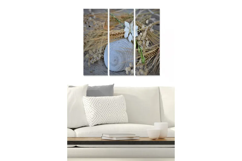 Canvasbilde Floral 3-pk flerfarget, 22x05 cm