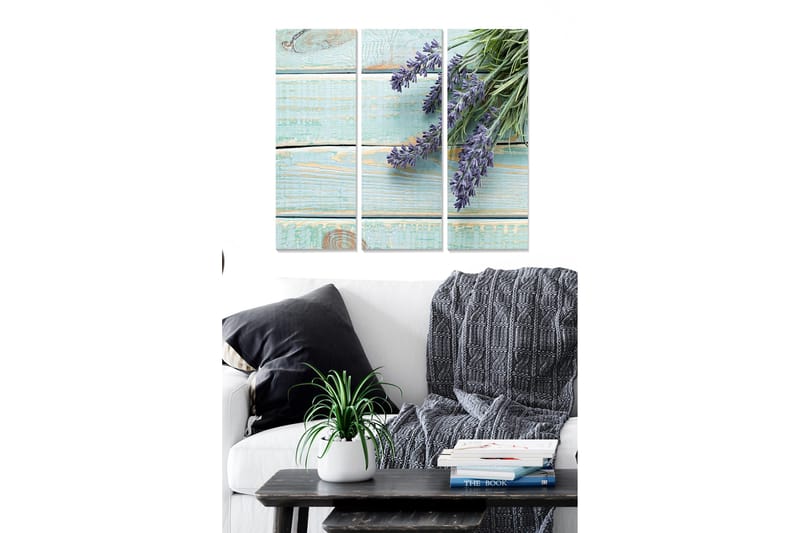 Canvasbilde Floral 3-pk flerfarget, 22x05 cm