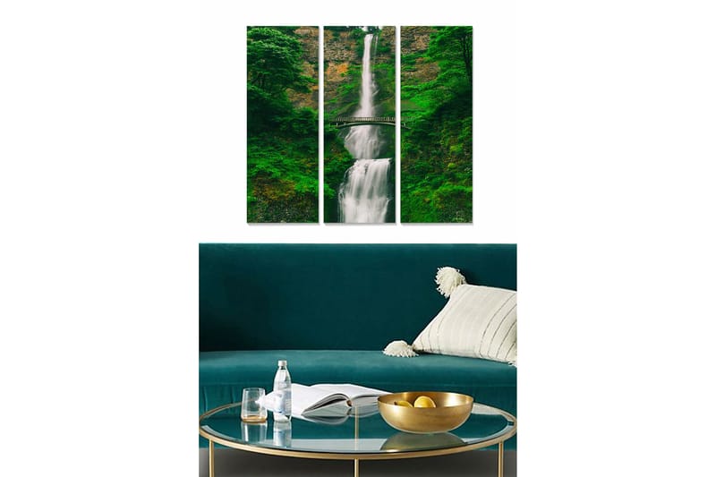 Canvasbilde Floral 3-pk flerfarget, 22x05 cm