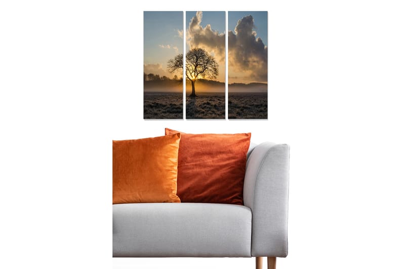 Canvasbilde Floral 3-pk flerfarget, 22x05 cm