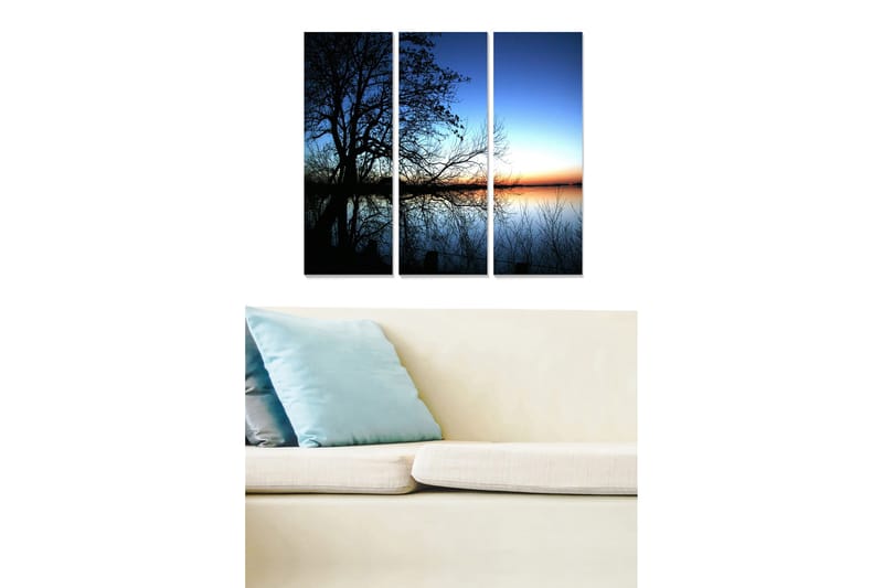 Canvasbilde Floral 3-pk flerfarget, 22x05 cm