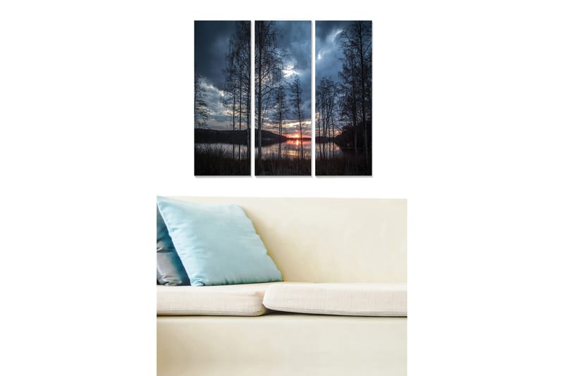 Canvasbilde Floral 3-pk flerfarget, 22x05 cm