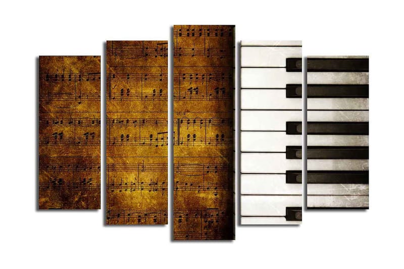 Canvasbilde Floral 5-pk flerfarget, 11x96 cm