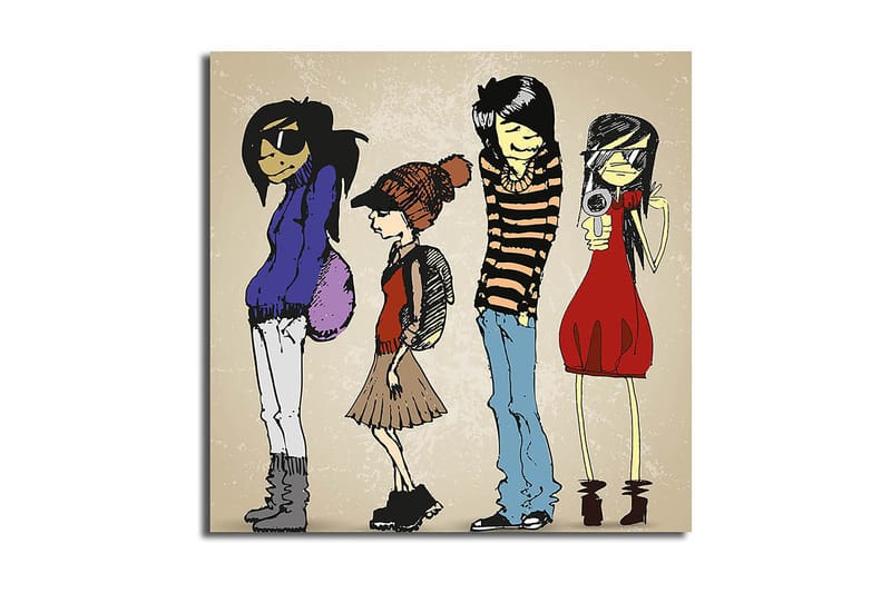 Canvasbilde Floral Flerfarget, 44x54 cm