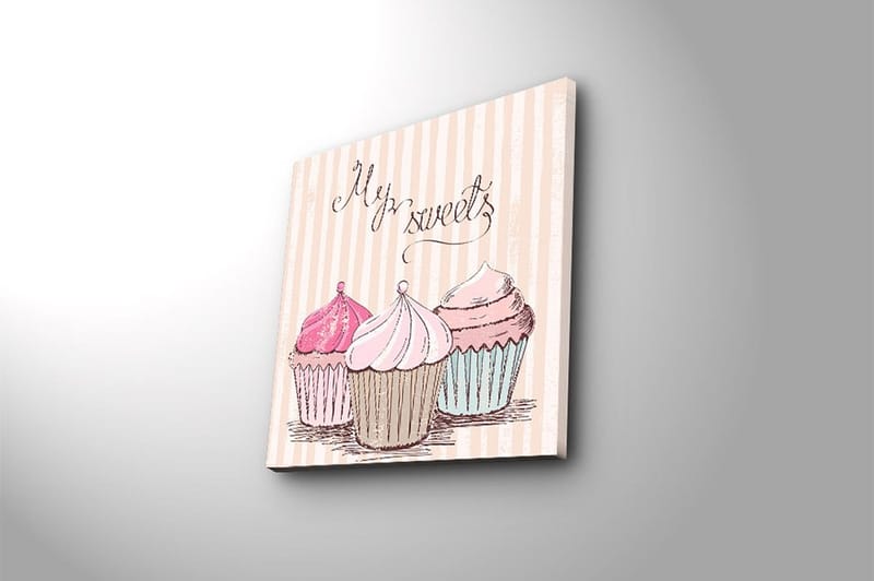 Canvasbilde Floral Flerfarget - 44x54 cm - Innredning - Bilder & kunst - Lerretsbilder