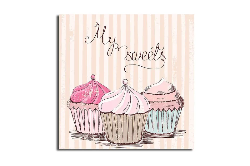 Canvasbilde Floral Flerfarget, 44x54 cm