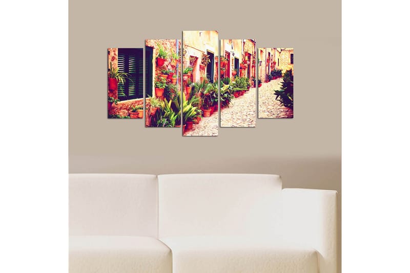 Canvasbilde Flowers 5-pk Flerfarget - 22x06 cm - Innredning - Bilder & kunst - Lerretsbilder