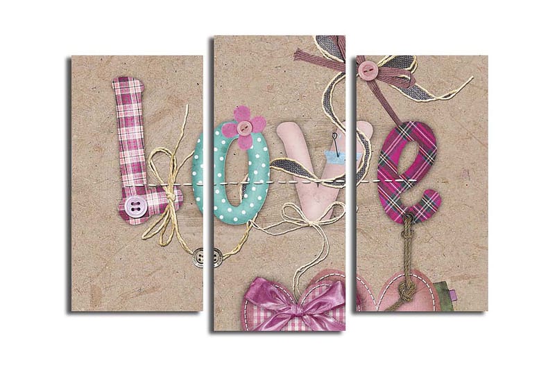 Canvasbilde Kitchen 3-pk Flerfarget - 22x03 cm - Innredning - Bilder & kunst - Lerretsbilder
