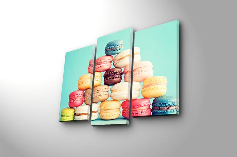 Canvasbilde Kitchen 3-pk Flerfarget - 22x03 cm - Innredning - Bilder & kunst - Lerretsbilder