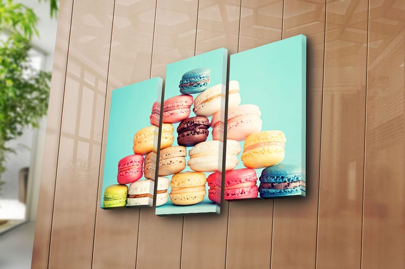 Canvasbilde Kitchen 3-pk Flerfarget - 22x03 cm - Innredning - Bilder & kunst - Lerretsbilder