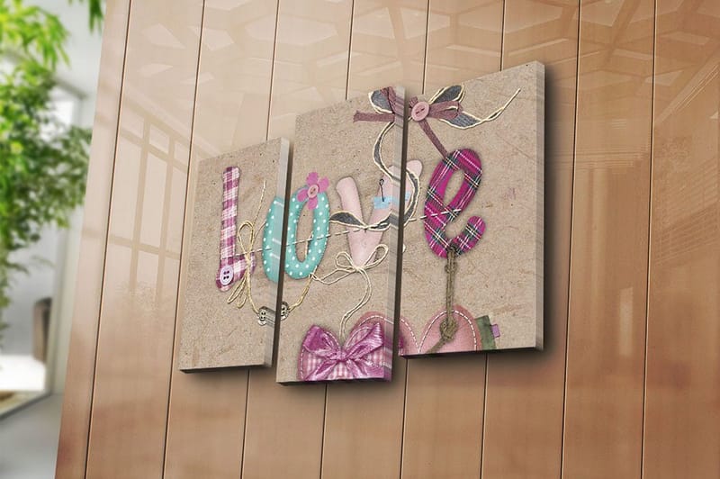 Canvasbilde Kitchen 3-pk Flerfarget - 22x03 cm - Innredning - Bilder & kunst - Lerretsbilder