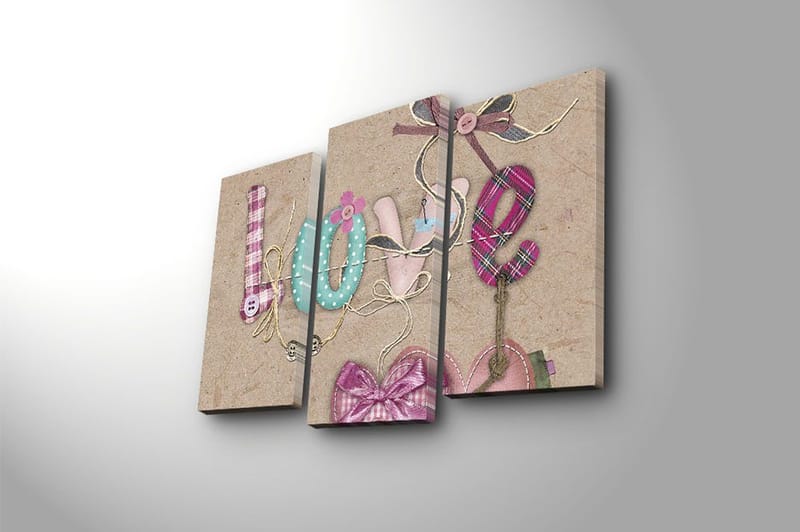 Canvasbilde Kitchen 3-pk Flerfarget - 22x03 cm - Innredning - Bilder & kunst - Lerretsbilder